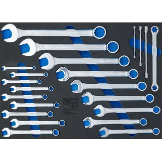 BGS Steek-ringsleutel en E-profiel sleutel 22 delig