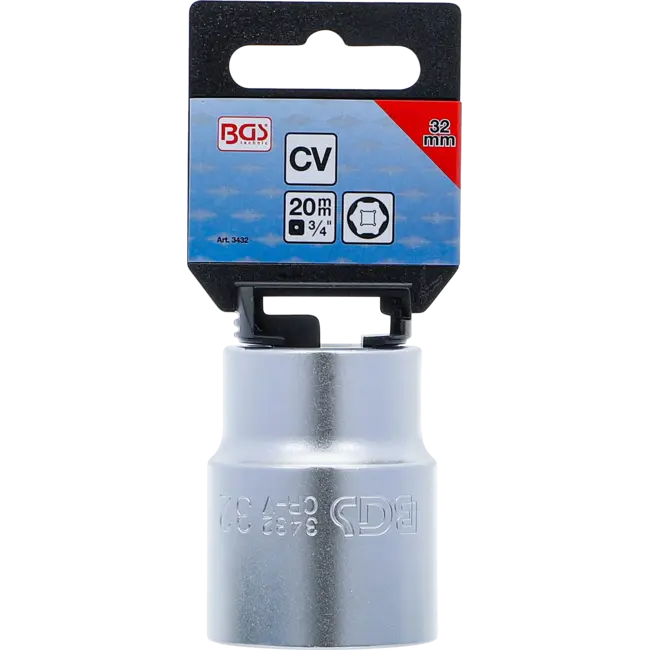 BGS Dopsleuteldop zeskant 3/4" 32 mm