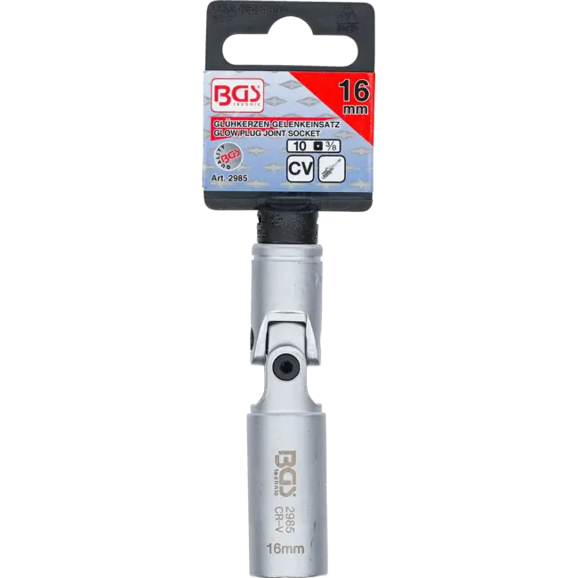 BGS Cardan bougiedop zeskant 3/8" 16 mm