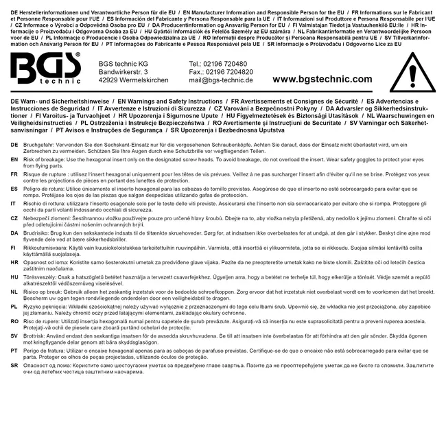 BGS Dopsleuteldop  zeskant 1/2" 1/2"