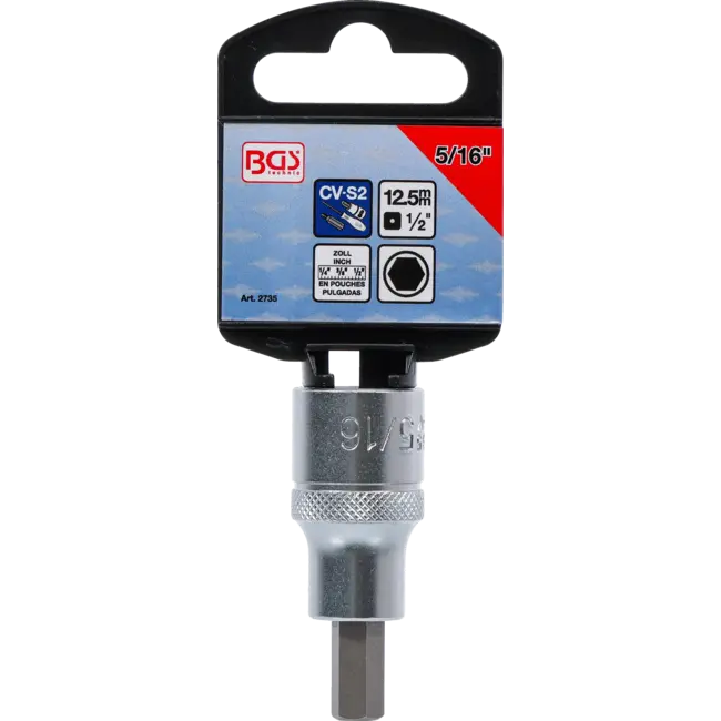 BGS Dopsleutelbit 1/2" inbus 5/16"