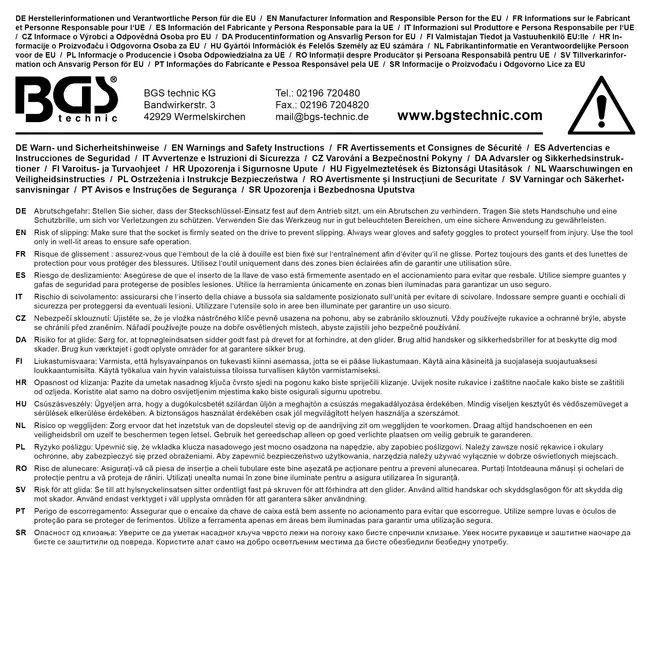 BGS Cardan dopsleuteldop 3/8" 19 mm