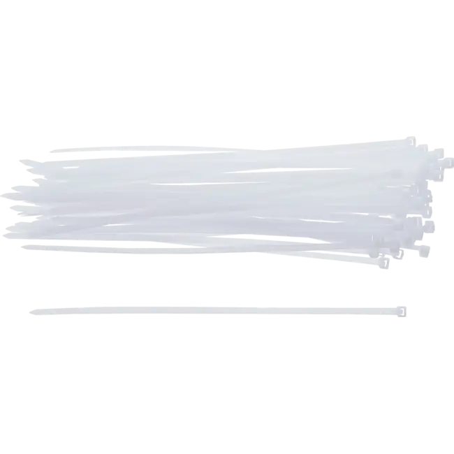 BGS Kabelbinder assortiment wit 4,8 x 250 mm 50 delig