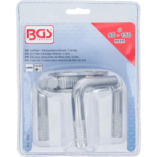 BGS Luchtfiltersleutel, 3-armen voor oliefilters Ø 95 - 150 mm