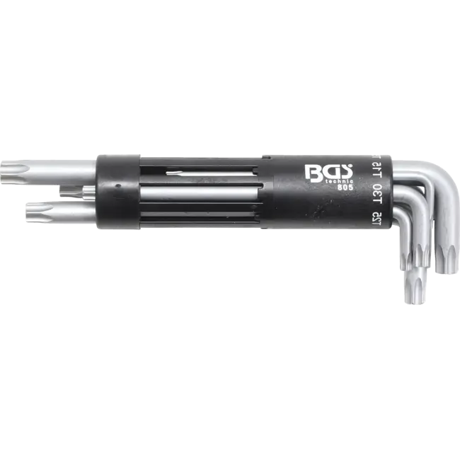 BGS Stiftsleutelset extra lang torx met boring T10 - T50 8 delig