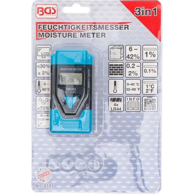 BGS Vochtmeter 3-IN-1