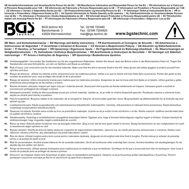 BGS Deuvel- en houtborenset - 6 t/m 10 mm - 43 delig
