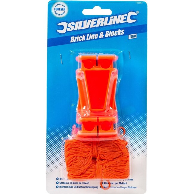 Silverline Metselkoord en blokken 18 meter