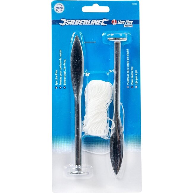 Silverline Metselkoordpiketten, 2 pak 160 mm