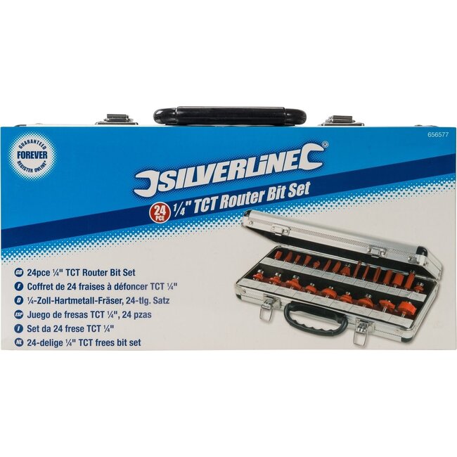 Silverline 24 delige 1/4" TCT frees bit set