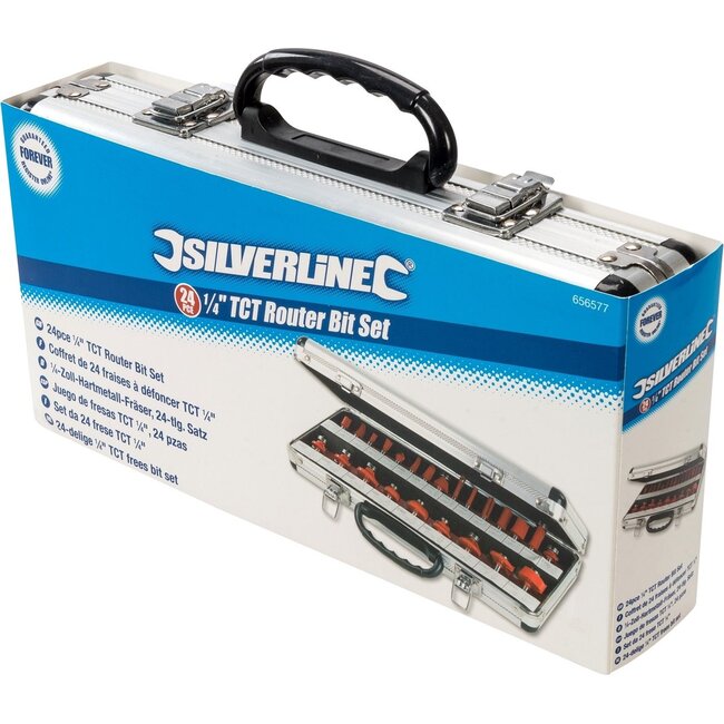 Silverline 24 delige 1/4" TCT frees bit set