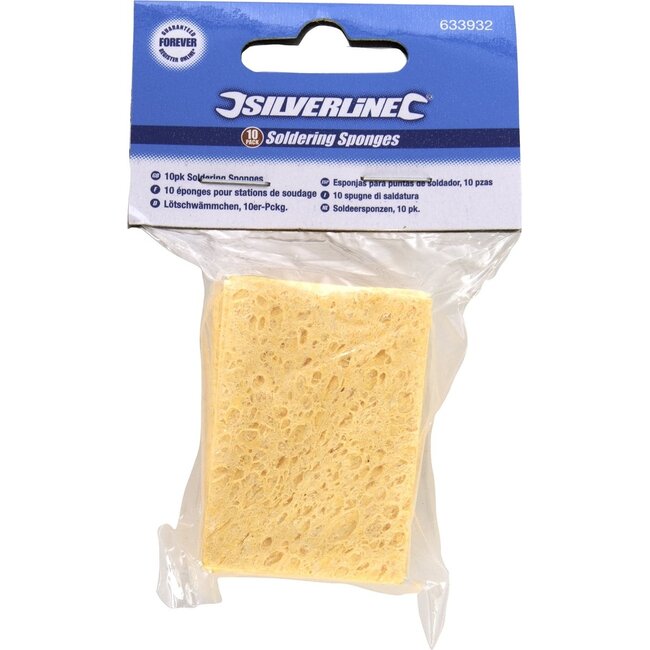 Silverline Soldeersponzen 50x35mm - 10 stuks