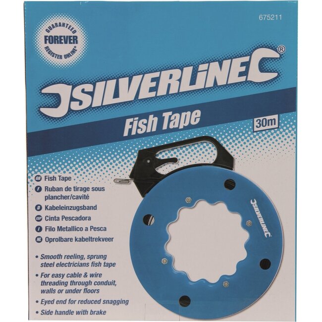 Silverline Oprolbare kabeltrekveer 30 m