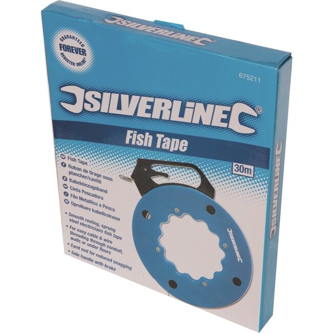 Silverline Oprolbare kabeltrekveer 30 m