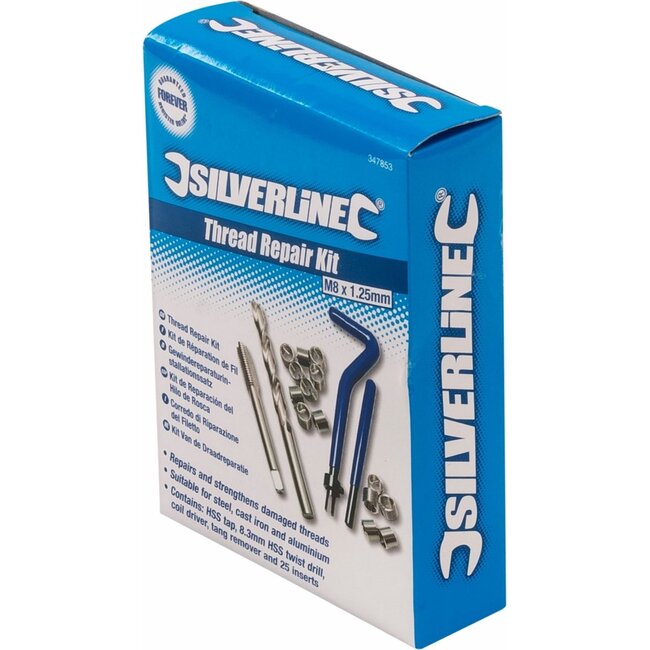 Silverline Schroefdraad repartie set M8 x 1,25 mm