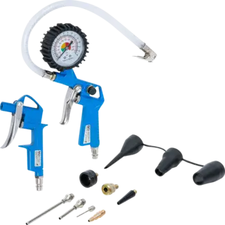 BGS Perslucht uitblaaspistool- en bandenvulpistoolset - 10 delig