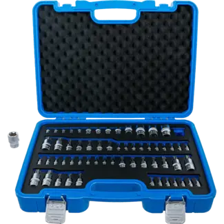 BGS Bit- en dopsleutelset - E-profiel / Torx / Torx met boring / TP-profiel (voor Torx Plus) - 60 delig