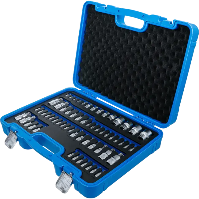 BGS Bit- en dopsleutelset - E-profiel / Torx / Torx met boring / TP-profiel (voor Torx Plus) - 60 delig