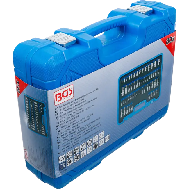 BGS Bit- en dopsleutelset - E-profiel / Torx / Torx met boring / TP-profiel (voor Torx Plus) - 60 delig
