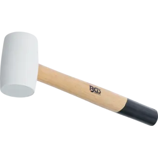 BGS Rubberhamer - Hickory-steel - witte kop - Ø 48 mm - 250 g