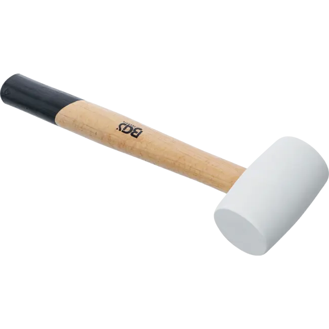 BGS Rubberhamer - Hickory-steel - witte kop - Ø 48 mm - 250 g