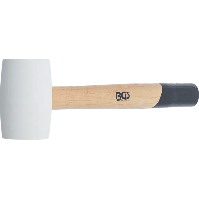 BGS Rubberhamer - Hickory-steel - witte kop - Ø 48 mm - 250 g