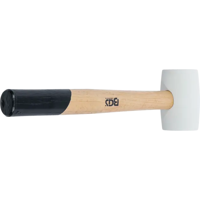 BGS Rubberhamer - Hickory-steel - witte kop - Ø 48 mm - 250 g