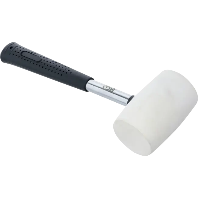 BGS Rubberhamer - metalen steel - witte kop - Ø 48 mm - 250 g