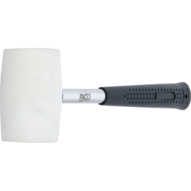 BGS Rubberhamer - metalen steel - witte kop - Ø 48 mm - 250 g