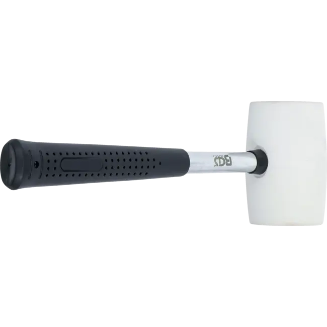 BGS Rubberhamer - metalen steel - witte kop - Ø 48 mm - 250 g