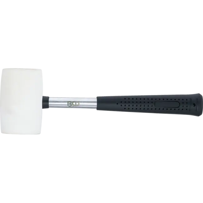 BGS Rubberhamer - metalen steel - witte kop - Ø 48 mm - 250 g