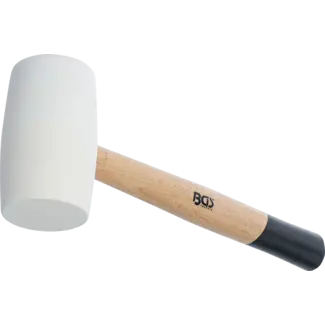 BGS Rubberhamer - Hickory-steel - witte kop - Ø 64 mm - 750 g