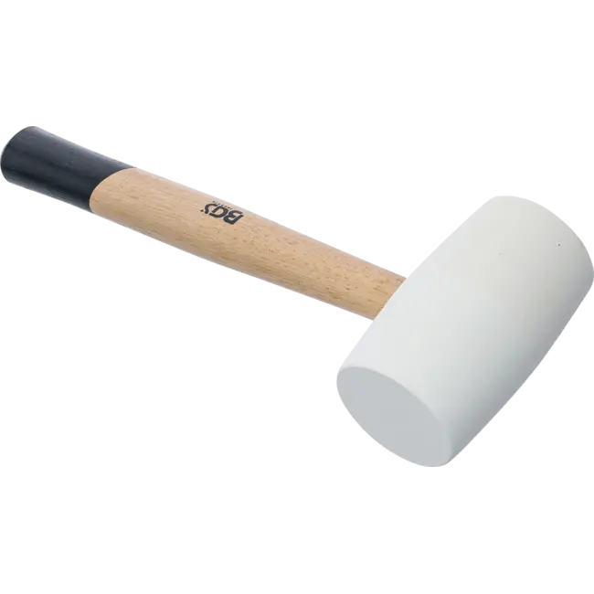 BGS Rubberhamer - Hickory-steel - witte kop - Ø 64 mm - 750 g