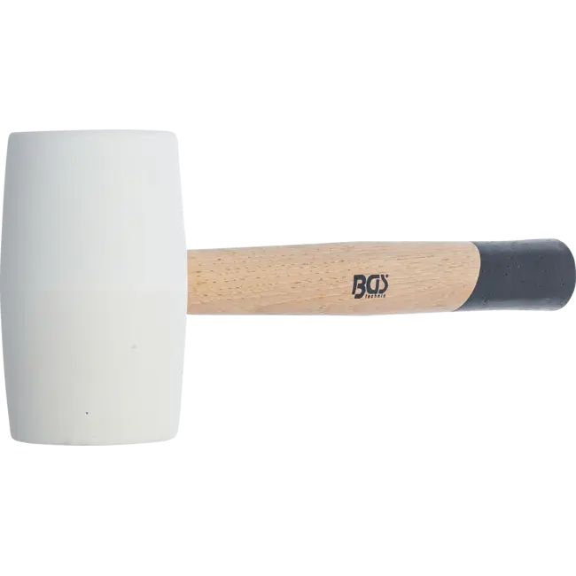 BGS Rubberhamer - Hickory-steel - witte kop - Ø 64 mm - 750 g