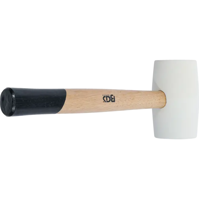 BGS Rubberhamer - Hickory-steel - witte kop - Ø 64 mm - 750 g