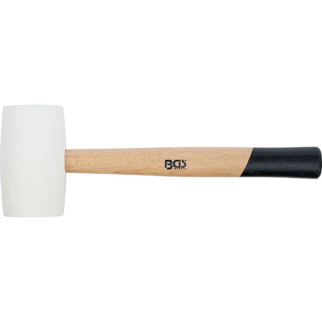 BGS Rubberhamer - Hickory-steel - witte kop - Ø 64 mm - 750 g