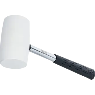 BGS Rubberhamer - metalen steel - witte kop - Ø 64 mm - 750 g