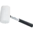 BGS Rubberhamer - metalen steel - witte kop - Ø 64 mm - 750 g