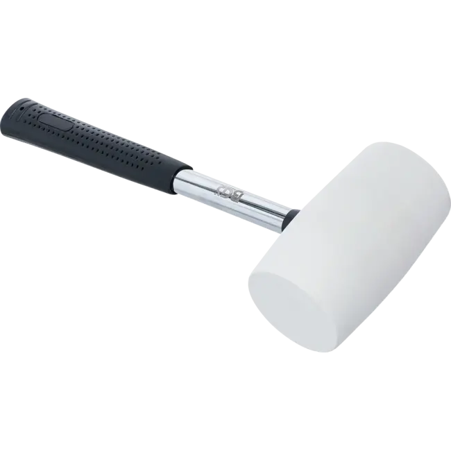 BGS Rubberhamer - metalen steel - witte kop - Ø 64 mm - 750 g