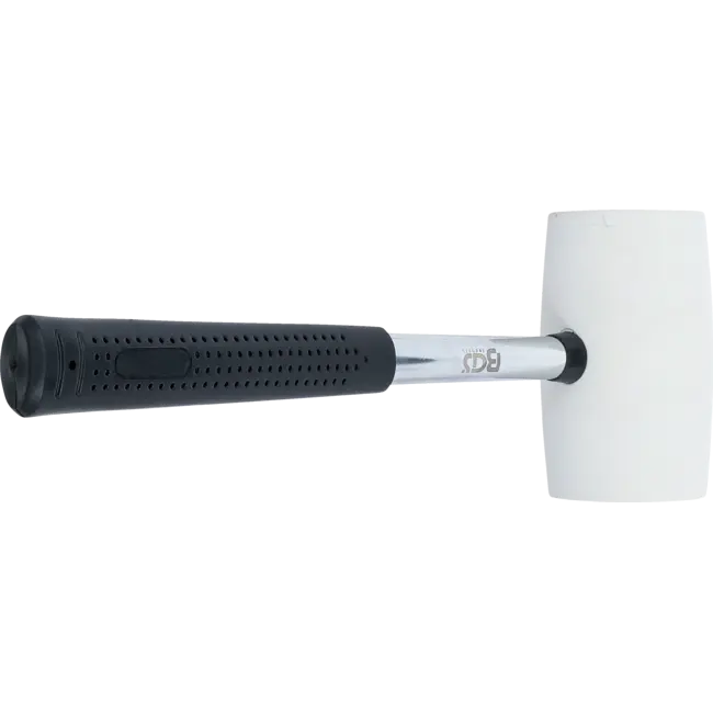 BGS Rubberhamer - metalen steel - witte kop - Ø 64 mm - 750 g