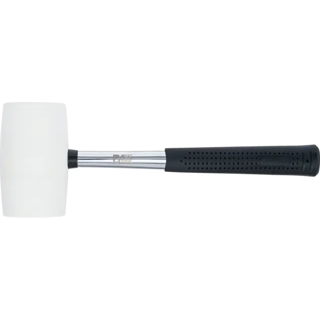 BGS Rubberhamer - metalen steel - witte kop - Ø 64 mm - 750 g