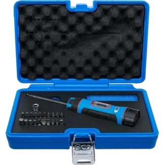BGS Set momentschroevendraaier - met bitset - 1/4" - 1 - 8 Nm - 22 delig