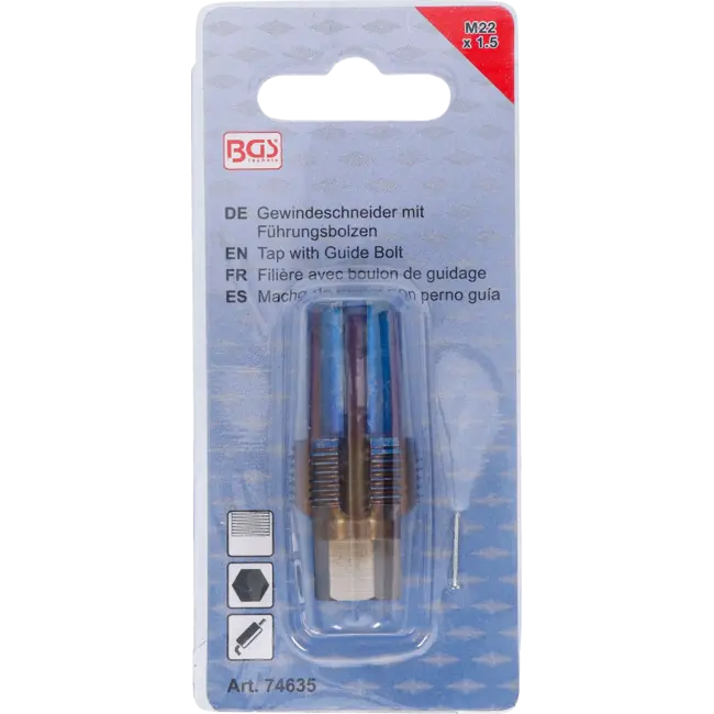 BGS Draadsnijplaat met geleidepin - voor sensoren - M22 x 1,5