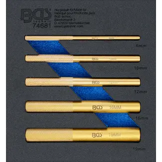 BGS technic Set messing doorslagen - 6 - 19 mm - 5 delig
