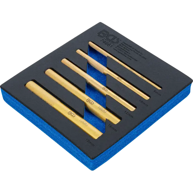 BGS Set messing doorslagen - 6 - 19 mm - 5 delig