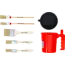 BGS Platte / ring penselenset - met kleur beker - 6 delig