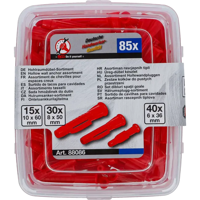 BGS Assortiment Hollewandpluggen - Ø 6 - 10 mm - 85 delig