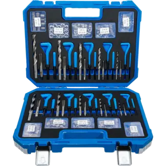BGS Schroefdraad reparatieset - metrische en inchmaten - M5 - M12, 1/4" - 1/2" - 320 delig