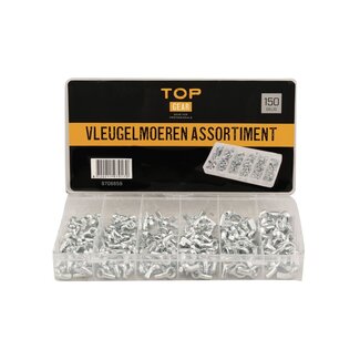 Topgear Vleugelmoeren assortiment 150 delig