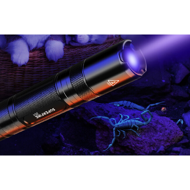 Superfire Z01 UV Zaklamp 365 nm USB Oplaadbaar